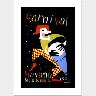 Vintage Travel Poster Cuba Carnival Havana Posters and Art